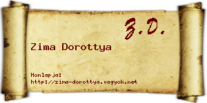 Zima Dorottya névjegykártya